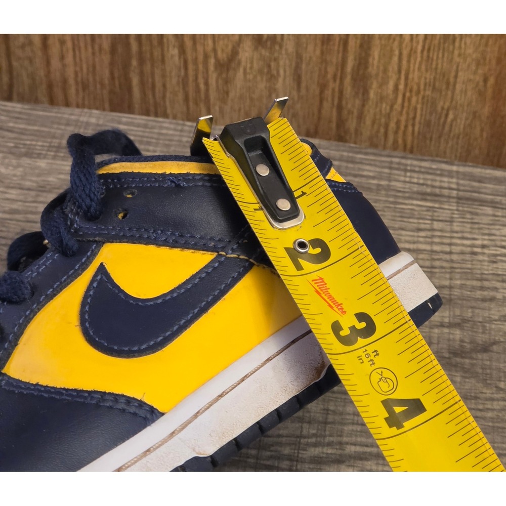 Nike Dunk Low Athletic Shoes Michigan Youth Size 1Y Blue Yellow - Picture 12 of 12